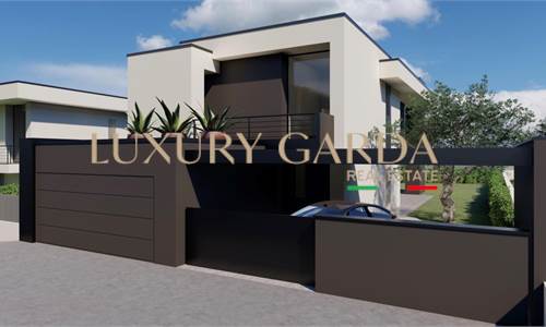 Новая элитная вилла с бассейном в 300 метрах от озера Гарда 